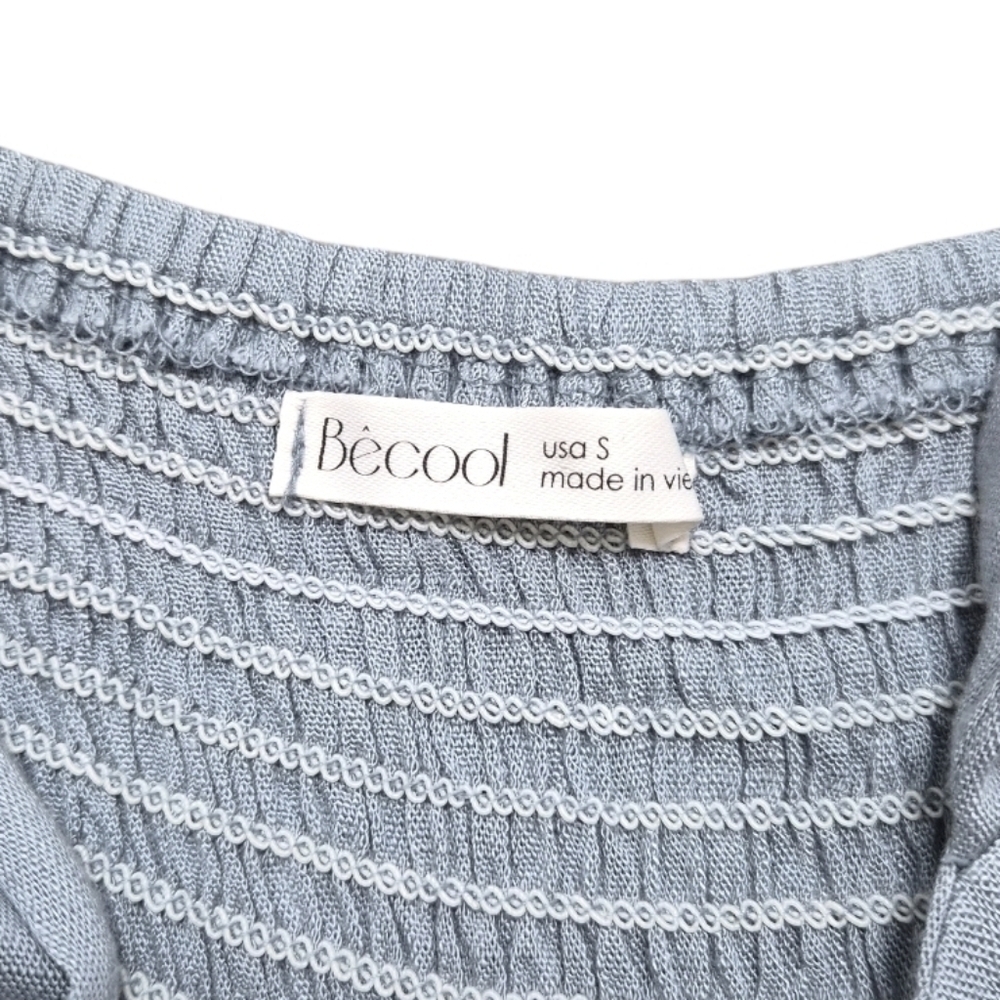 Becool Tiered Maxi Dress Sea Blue Size Small - Picture 5 of 14